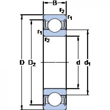 roulements 61911-2RZ SKF